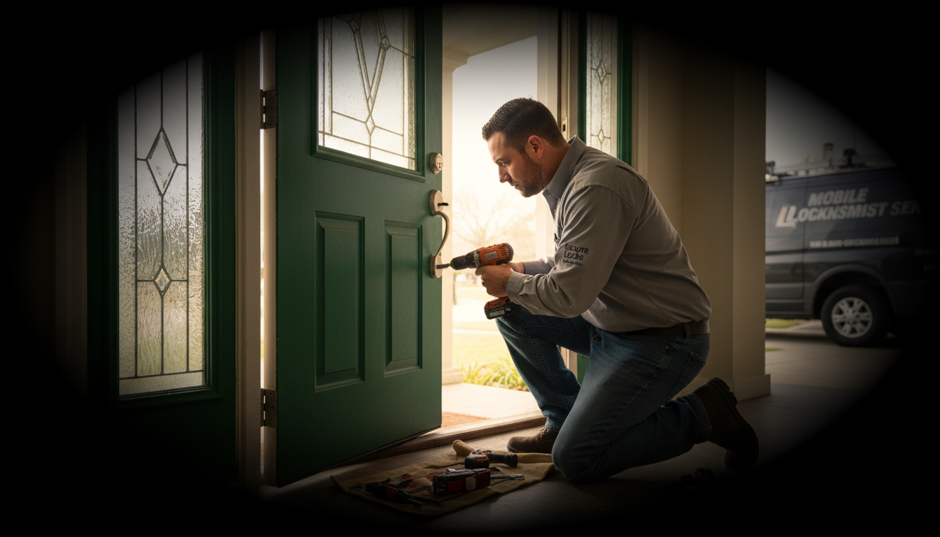 BH Locksmith Metro Detroit mobile locksmith at a Michigan home