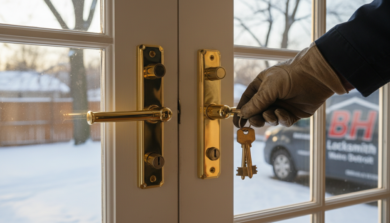 French door multipoint lock — BH Locksmith Metro Detroit, Metro Detroit, MI