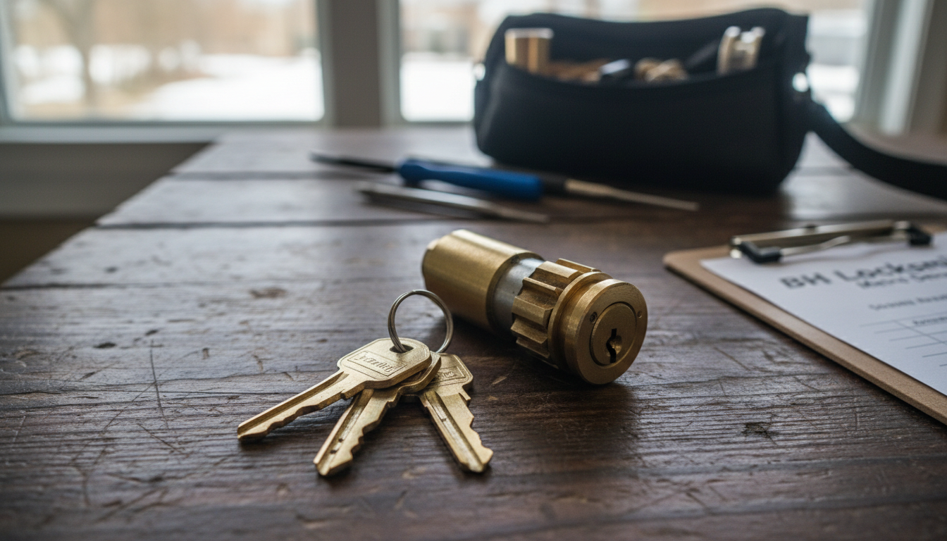 High security lock cylinder — BH Locksmith Metro Detroit, Metro Detroit, MI